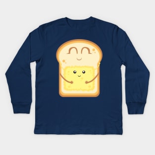 Breakfast butter toast Kids Long Sleeve T-Shirt